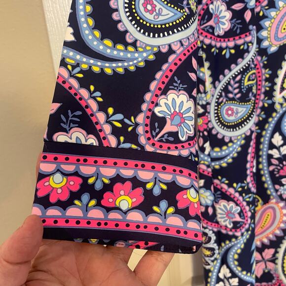 Talbots Effortless Jersey Shift Dress - Blossom Paisley Size Medium - Picture 7 of 11